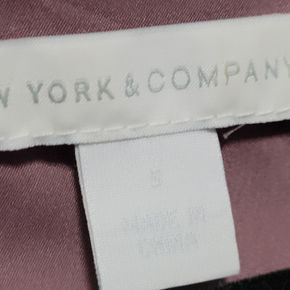 New York & Company Mauve Garment Dress Size S Flowy Bohemian Loose Fit Beachy - Picture 4 of 6